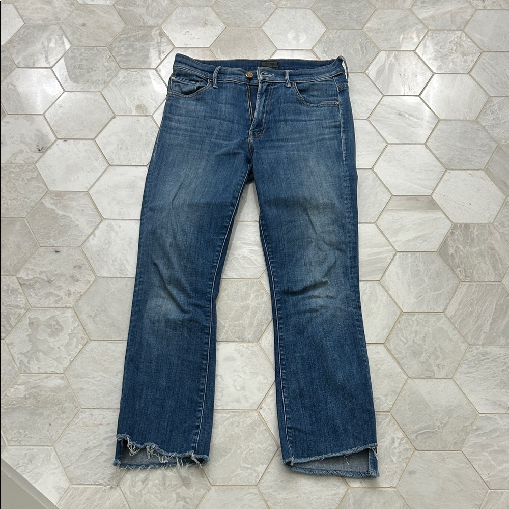 MOTHER Insider Step Crop Fray Denim